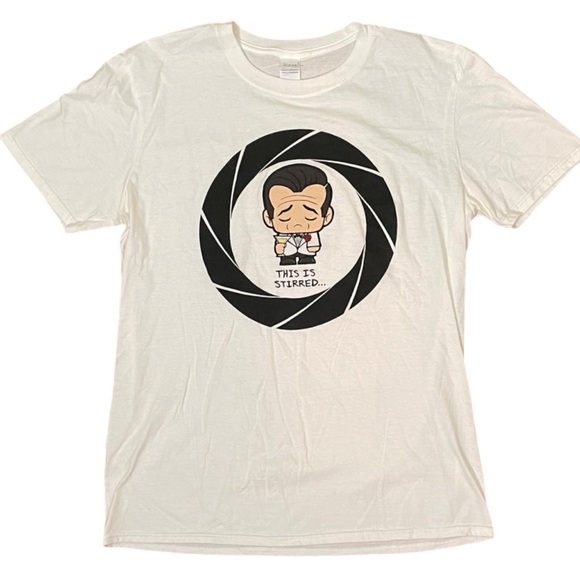 Gildan Other - James Bond cartoon shirt movies this is stirred sad graphic t-shirt